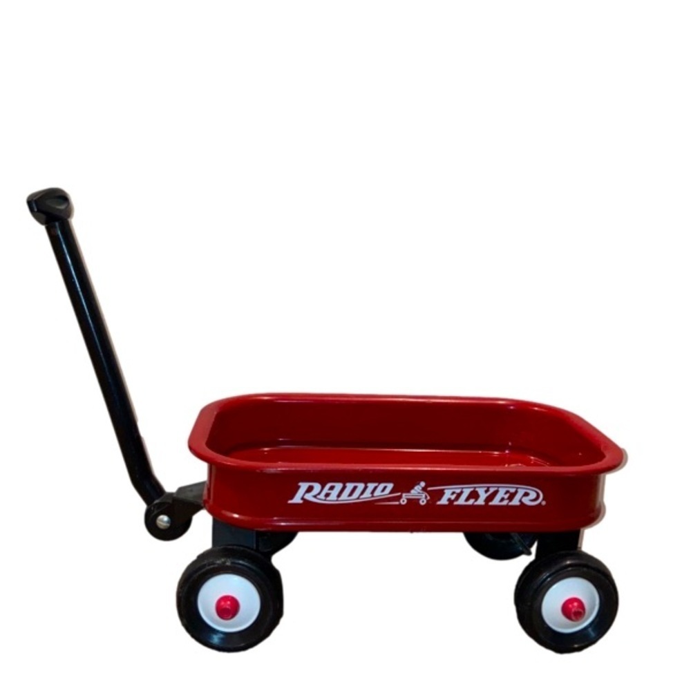 Radio Flyer Kids Little Red Wagon Working Handle 12.5x7.5” Metal Toy Small Mini